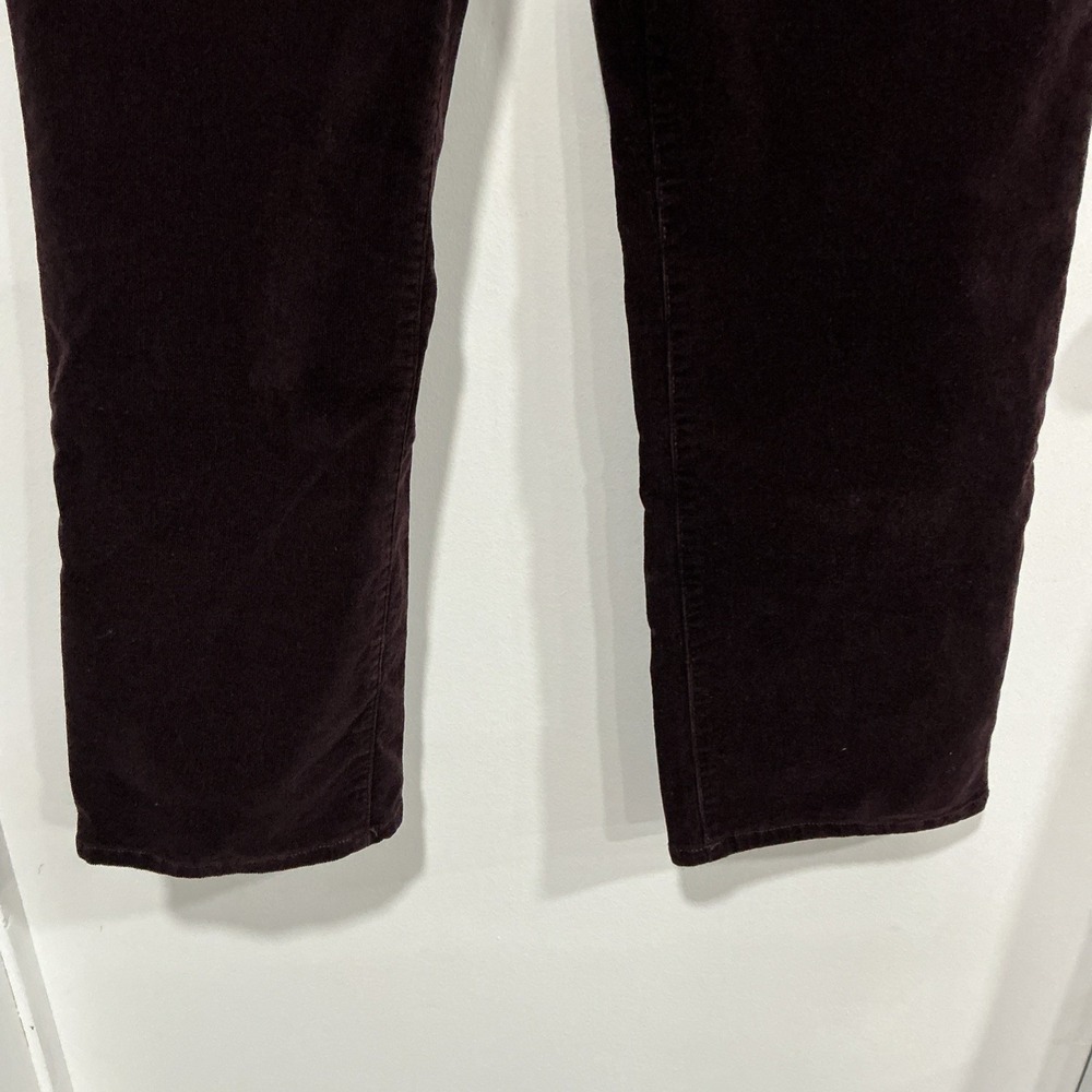 Tommy Hilfiger Tribeca Corduroy Maroon Straight Ankle Pants J3HK0554 Womens 10 - Picture 4 of 11